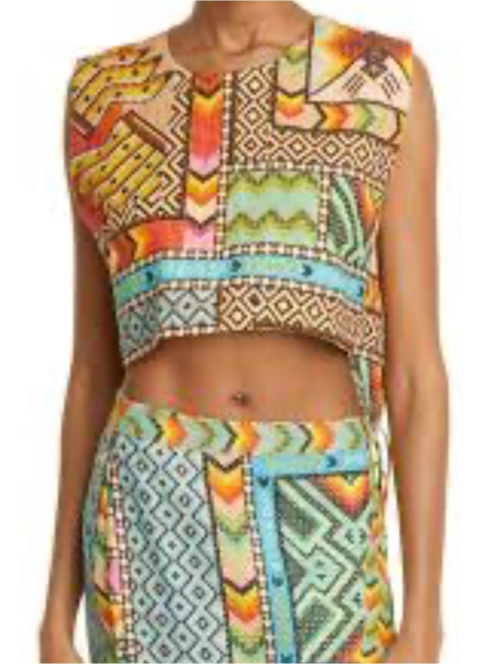 Farm Rio Women’s Multicolor Aztec Print Top